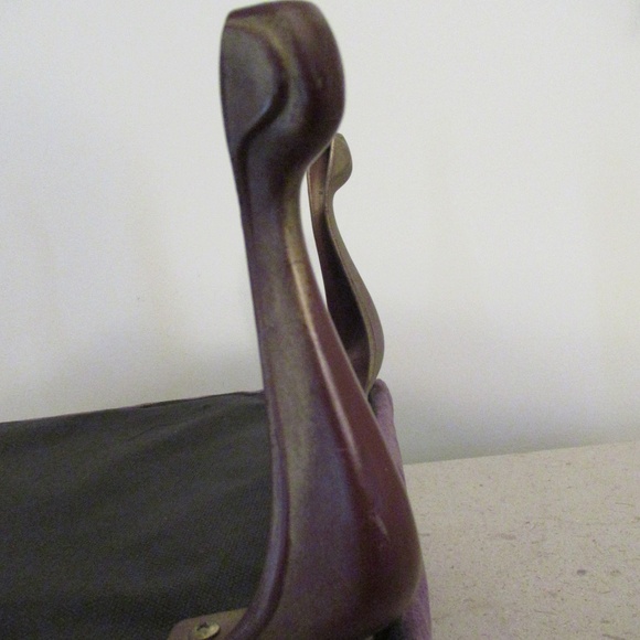 Upholstered cushion & Brass footstool - Picture 7 of 11